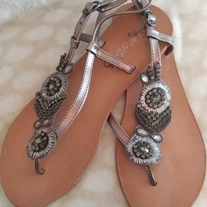 Naughty Monkey Rhinestone Sandals